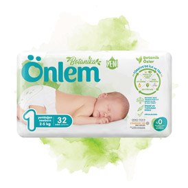 Önlem Botanika Bebek Bezi Jumbo Paket Yenidoğan 32 Adet (2 - 5 kg)