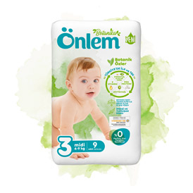 Önlem Botanika Bebek Bezi İkili Jumbo Paket Midi 50 Adet (4-9 kg)